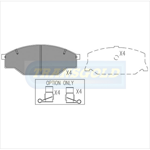 Front Brake Disc Pads TG0318N DB318 thumbnail