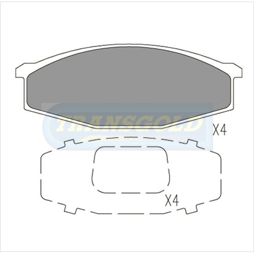 Front Brake Disc Pads TG0321N DB321 thumbnail