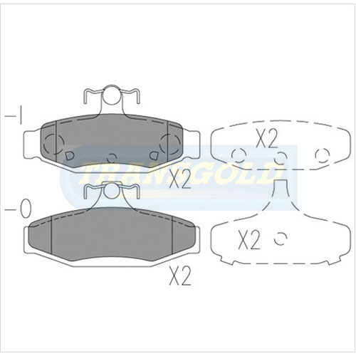 Rear Brake Disc Pads TG1106N DB1106 thumbnail