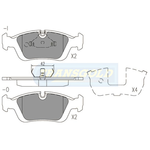 Front Brake Disc Pads TG1224N DB1224 thumbnail