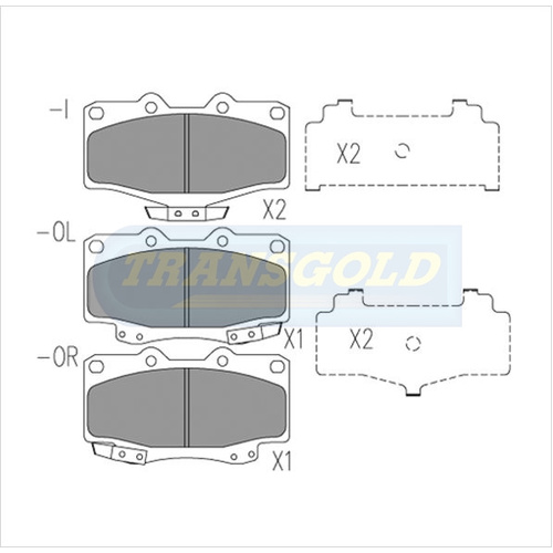 Front Brake Disc Pads TG1323N DB1323 thumbnail