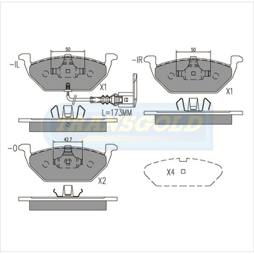 Front Brake Disc Pads TG1405N DB1405 thumbnail