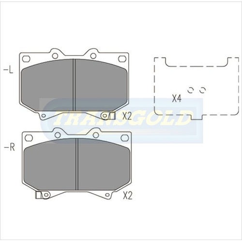 Front Brake Disc Pads TG1438N DB1438 thumbnail