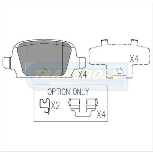 Front Brake Disc Pads TG1479N DB1479 thumbnail