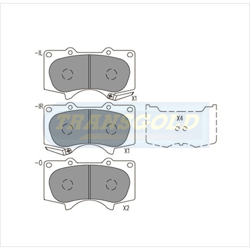 Front Brake Disc Pads TG1482N DB1482 thumbnail