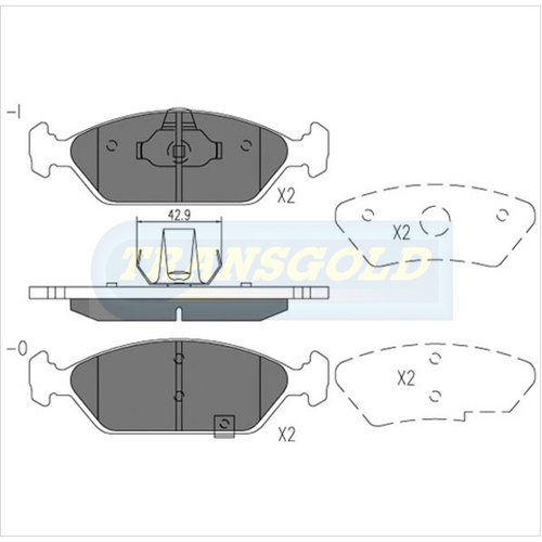 Front Brake Disc Pads TG1507N DB1507 thumbnail