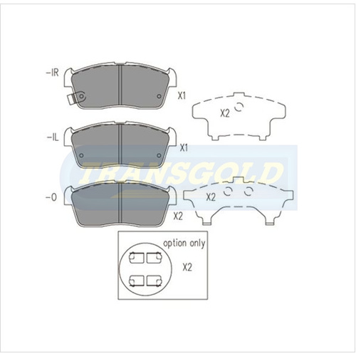 Front Brake Disc Pads TG1674N DB1674 thumbnail