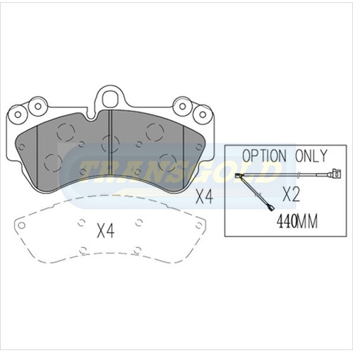 Front Brake Disc Pads TG1676N DB1676 thumbnail
