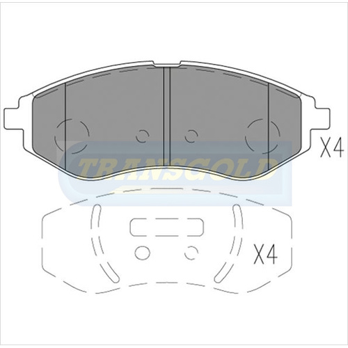 Front Brake Disc Pads TG1725N DB1725 thumbnail