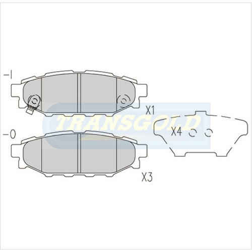 Rear Brake Disc Pads TG1803N DB1803 thumbnail