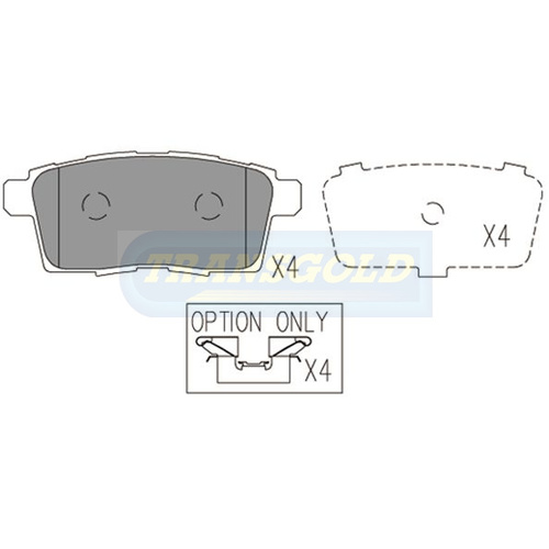 Rear Brake Disc Pads TG1917N DB1917 thumbnail