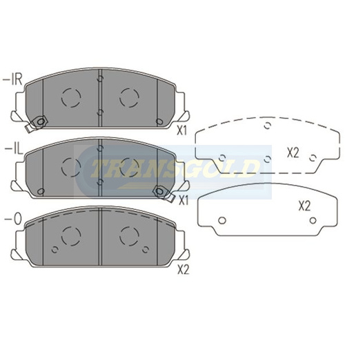 Transgold Front Brake Disc Pads TG2266N DB2266 thumbnail