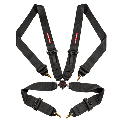 MVP Black 4point Cam Lock Harness, Fia Approved, 3in Belts, Bmh & She VPR-120BK thumbnail