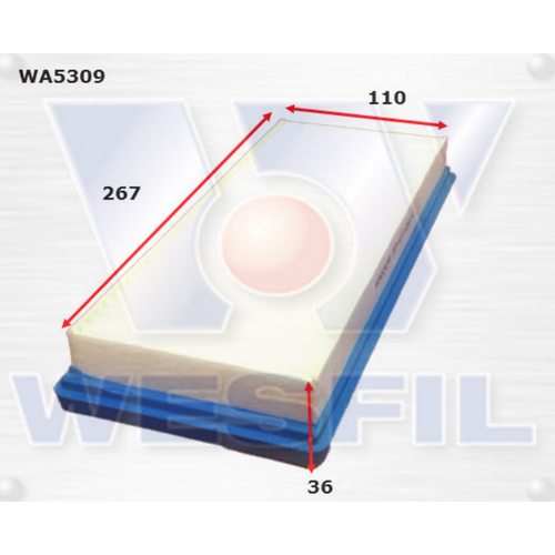 Wesfil Cooper Air Filter Wa5309 A1788 thumbnail