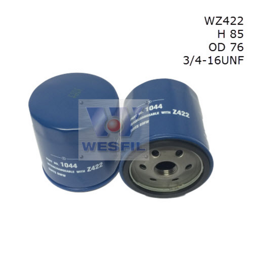 Wesfil Cooper Oil Filter WZ422 thumbnail