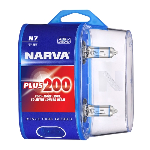 Narva 12V 55W PLUS 200 H7 Halogen Globe PX26d Blister Twin Pack 48396BL2 thumbnail