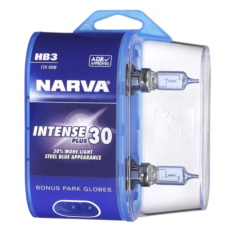 Narva 48473BL2 Hb3 12V 60W Intense Plus 30 Halogen Headlight Globes Twin Pack thumbnail