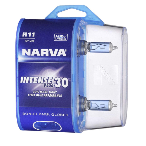 Narva H11 12V 55W Intense Plus 30 Halogen Headlight Globes Twin Pack 48478BL2 thumbnail