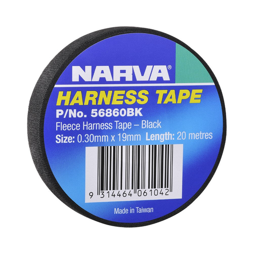 Narva 56860BK 19mm PET Fleece Harness Tape Black 1 Roll thumbnail