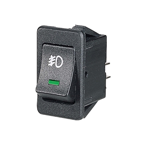 Narva Off/On Rocker Switch With Green LED And Front Fog Symbol 63027BL thumbnail