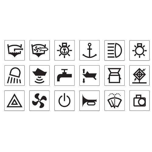 Narva RV & Marine Sticker Set (Black) 63178BL thumbnail
