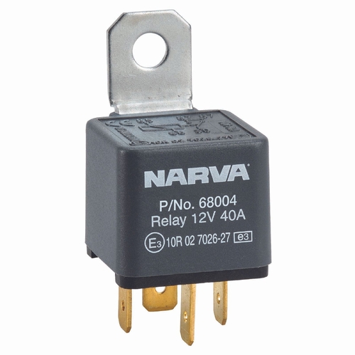 Narva 12V 40A Normally Open 4 Pin Relay with Resistor 68004 thumbnail