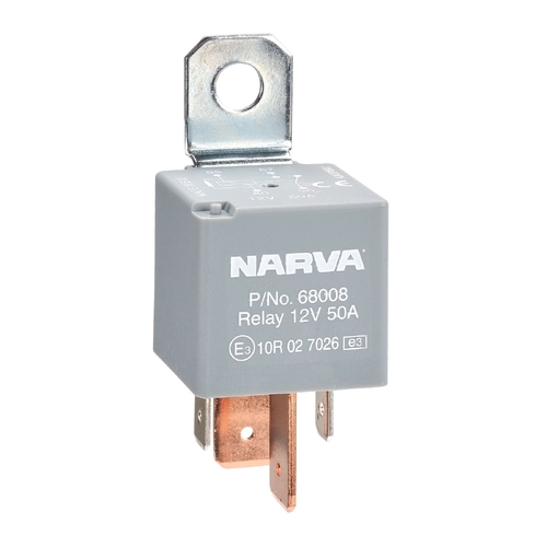 Narva 12V 50A 4-Pin Normally Open Relay with Resistor 68008BL thumbnail