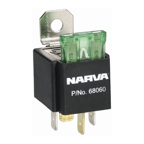 Narva 12V 30A 4 Pin Fused Relay 68060BL thumbnail