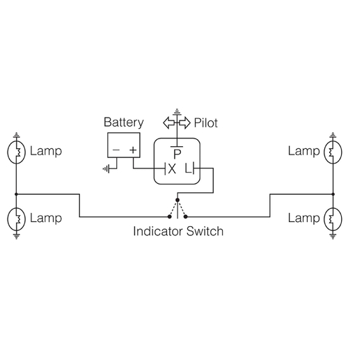 Narva 12 Volt 3 Pin LED Electronic Flasher With Pilot 68251BL thumbnail
