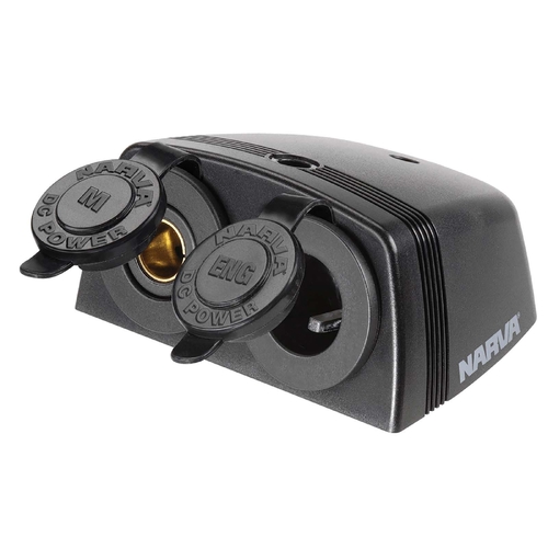 Narva Heavy-Duty Twin Surface Mount Merit/Engel Type Sockets 81166BL thumbnail