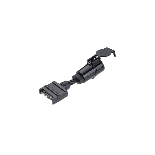 Narva 7 Pin Flat Socket on Car to Large Round Plug on Trailer 82245BL thumbnail