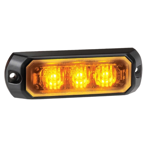 Narva Low Profile High Powered LED Warning Light (Amber) - 3 X 1 Watt Leds 85203A thumbnail