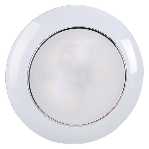 Narva 9-33V Saturn Lamp Dual Colour 75mm LED Interior Lamp with Touch Switch (White/Red) 87501WRBL thumbnail