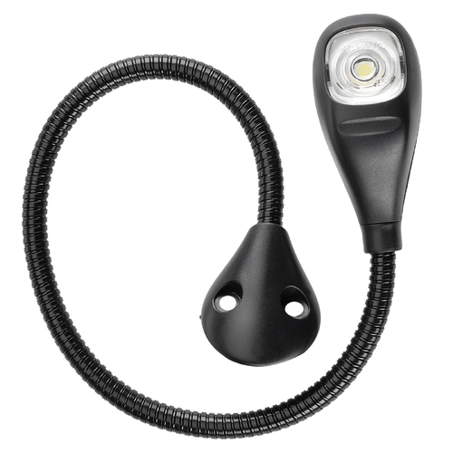 Narva 9-33V LED Reading Lamp with 400mm Flexible Arm and Fixed Mounting Bracket 87684BL thumbnail