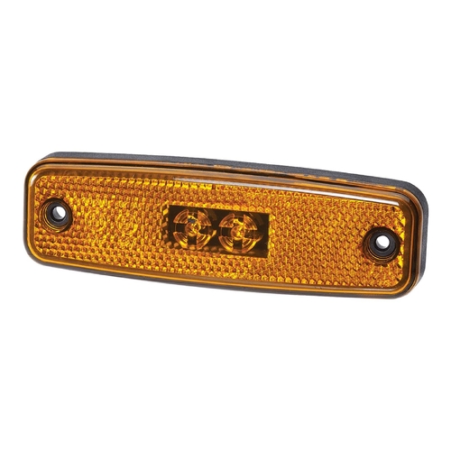 Narva 10–30 Volt LED Side Marker Lamp or Front End Outline Marker Lamp (Amber) with In-Built Retro Reflector and 0.5M Cable 92002 thumbnail