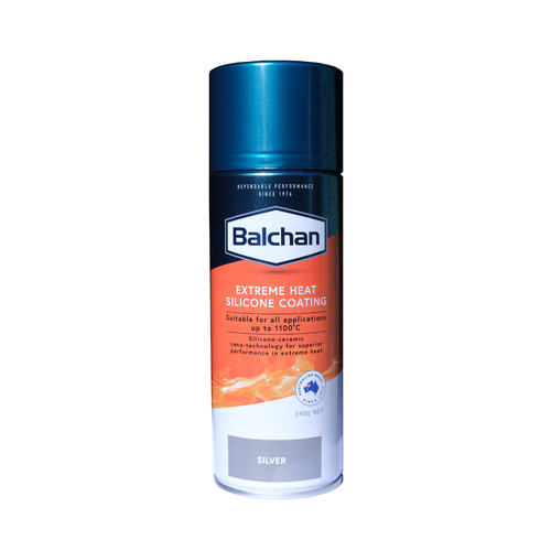 Balchan Extreme High Heat Silicone Coating Paint Silver 340g Aerosol BAL101004 thumbnail