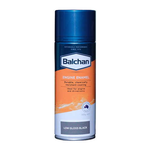 Balchan High-Performance Engine Enamel Paint With Ceramic Low Gloss Black 300g Aerosol BAL102027 thumbnail