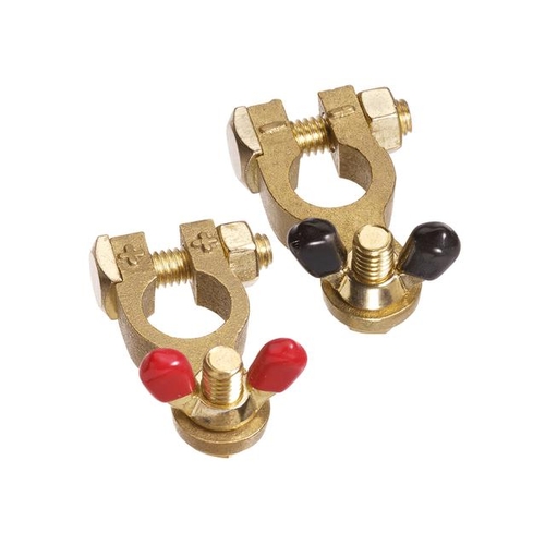 Projecta BT14-2 Brass Wingnut Positive Negative Terminal Clamp Set thumbnail