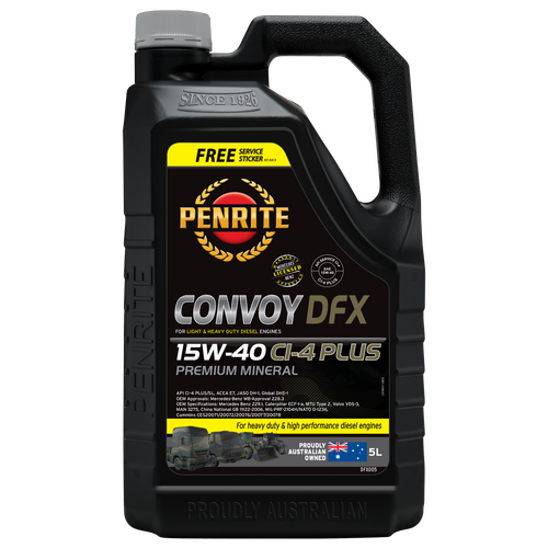 Penrite Convoy DFX 15W-40 Premium Mineral Diesel Engine Oil 5L thumbnail