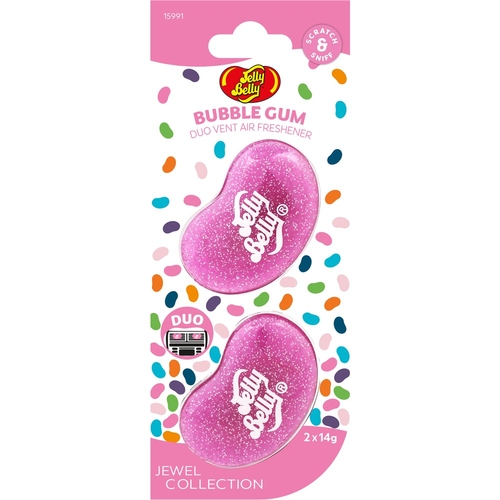 Jelly Belly Bubblegum Jewel Duo Vent Air Freshener 2Pc E303519300 thumbnail