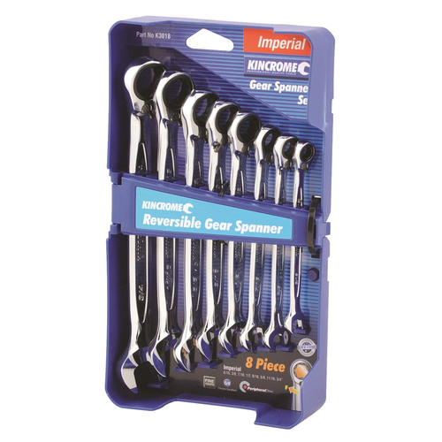 Kincrome 8 Piece Combination Gear Spanner Set Imperial KIN-K3018 thumbnail