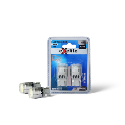 Exelite LED Wedge Globes T20 W21W 6000K (2 Pack) LEDW920 thumbnail