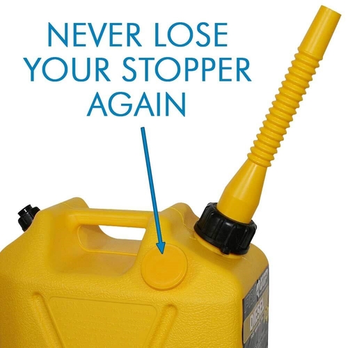 Proquip 10L Plastic Fast Pour Fuel Jerry Can Diesel Yellow PQ-1009 thumbnail