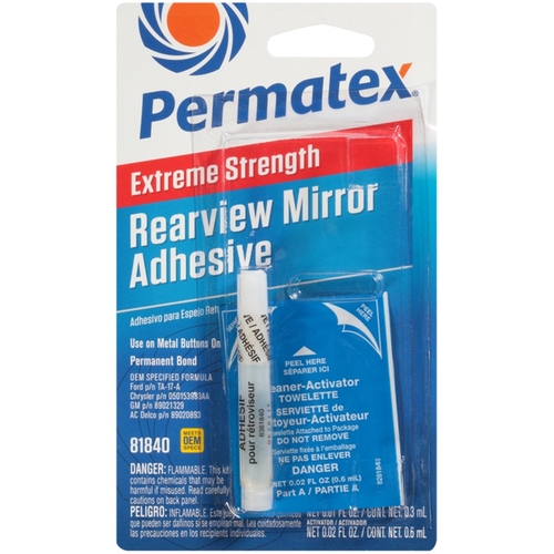 Permatex Rearview Mirror Adhesive 2 Part Kit Extreme Strength PX81840 thumbnail