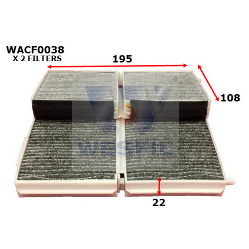 Wesfil Cooper Cabin Filter WACF0038 thumbnail