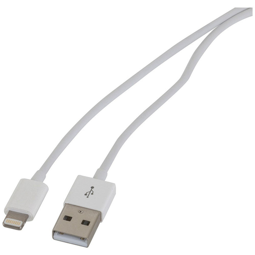 Powertech 1.0 Metre USB-A to Lightning MFi Charge and Sync Cable White WC7731 thumbnail