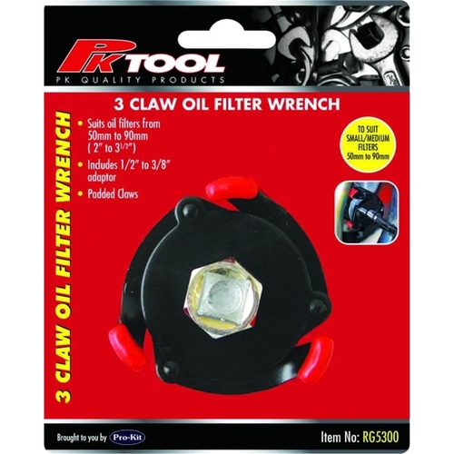PK Tool Oil Filter Wrench 3 Claw 55-95mm RG5300 thumbnail