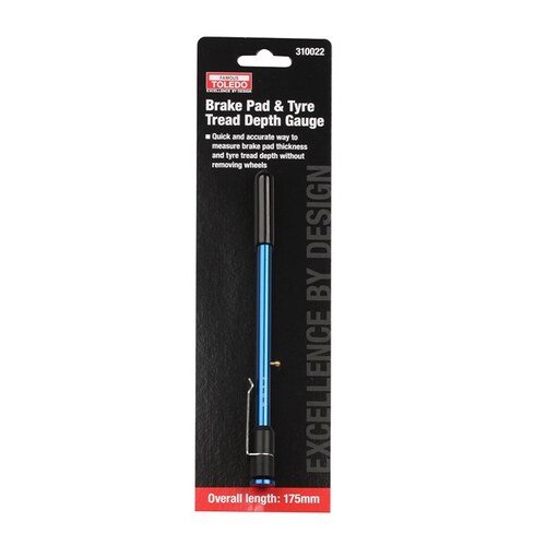 Toledo Brake Pad & Tyre Tread Gauge 20mm 310022 310022 thumbnail