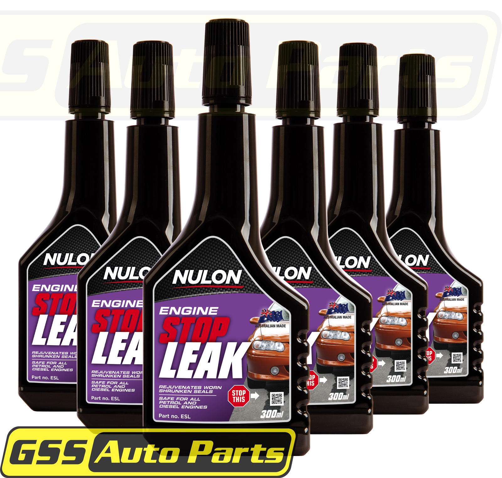 Nulon Engine Stop Leak Box Of 6 X 300ml Bottles ESLx6
