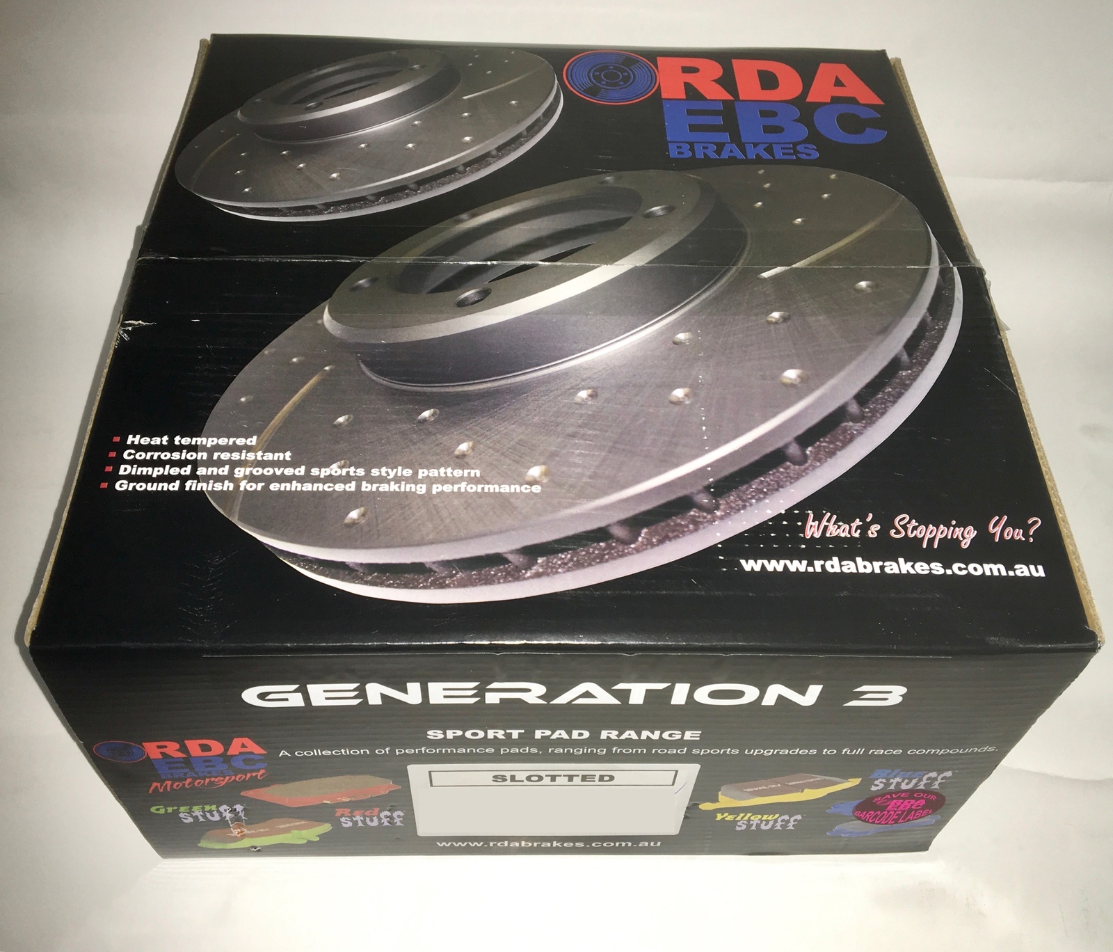 RDA Front Dimpled Slotted Brake Disc Rotors & Brake Pads RDA7652D ...
